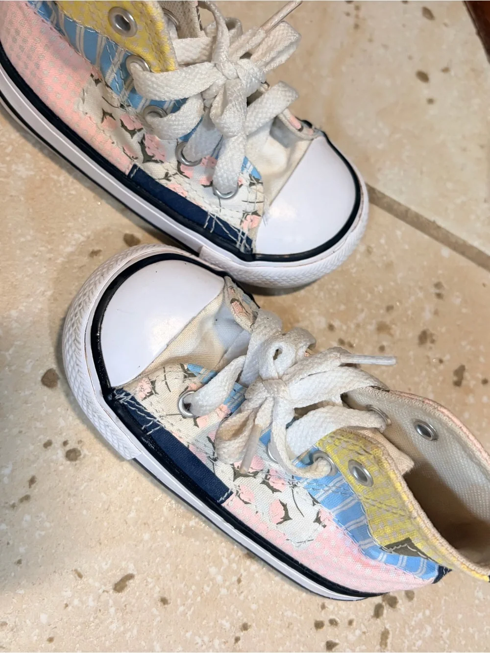 Converse Kids High-Top Sneakers in Pink, Yellow, Blue, White